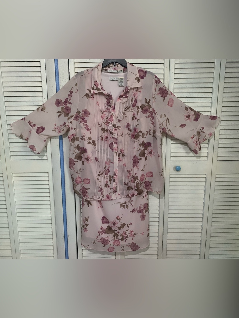 Plus Size 22/24W Two Piece Floral Dress & Matching Top
